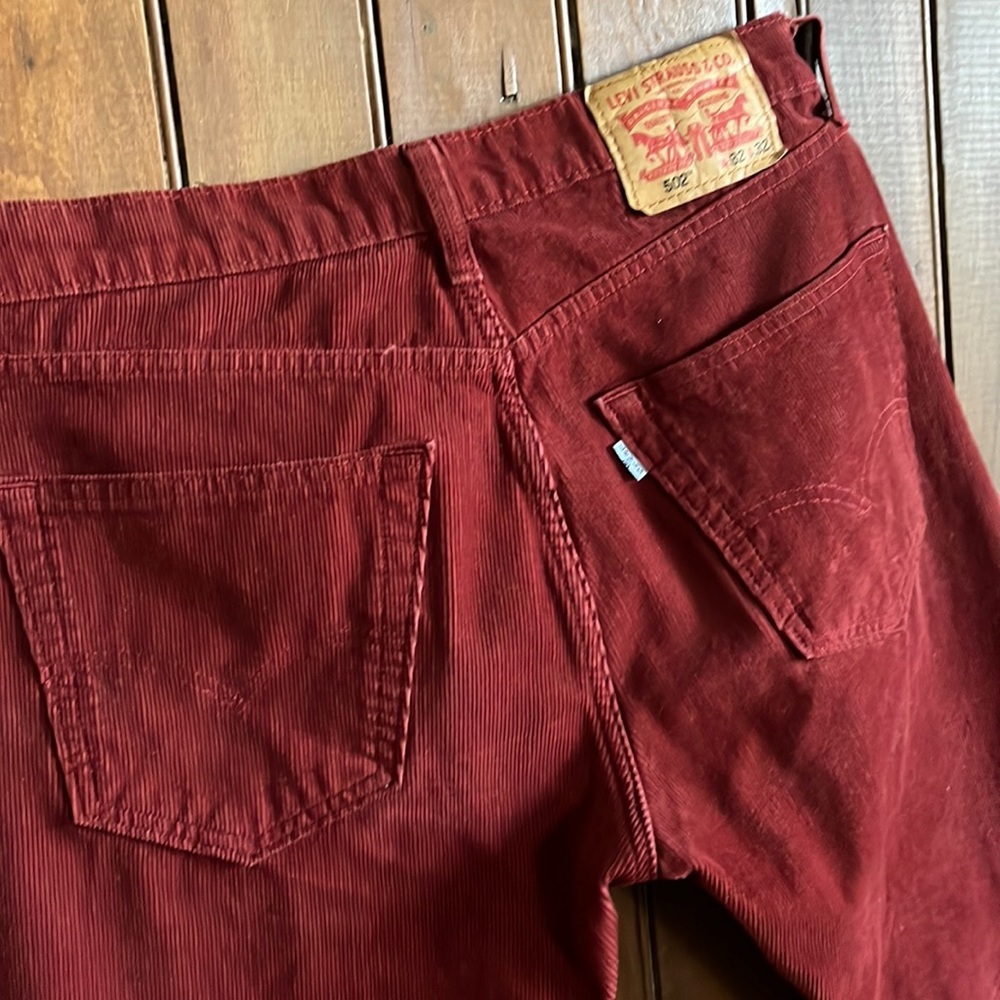 Levi Strauss 502 Rust Corduroy Crop Pants